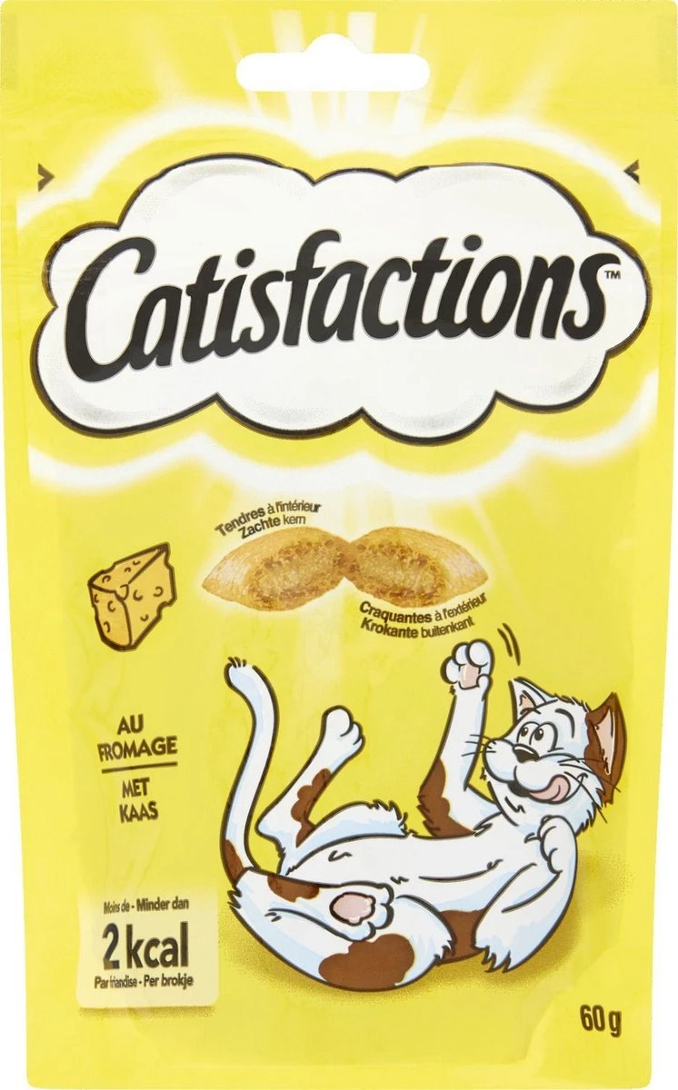 Catisfactions Kattensnoepjes - Kaas - Kattensnack - 60 G - 1 Zakje - Afbeelding 7