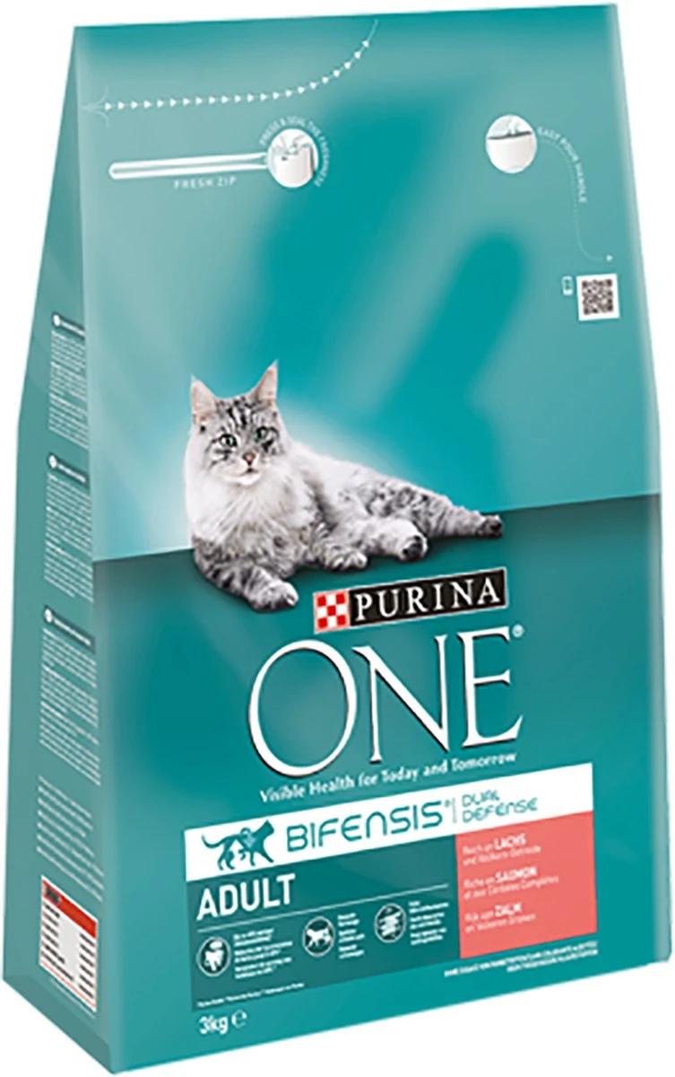 Purina ONE Adult - Kattenvoer Zalm & Volkoren Granen - 3kg - Afbeelding 5