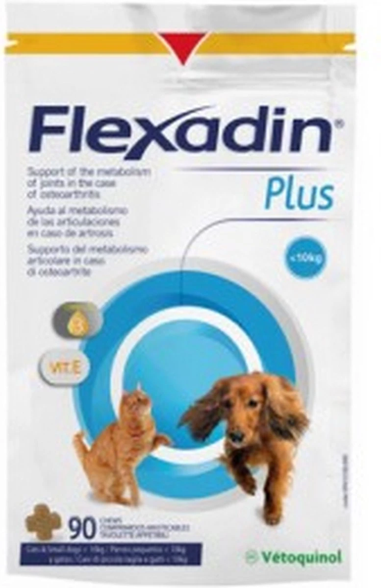 Flexadin Gewricht Supplement Flexadin Plus Kleine Hond En Kat - 90 Brokjes - Afbeelding 3