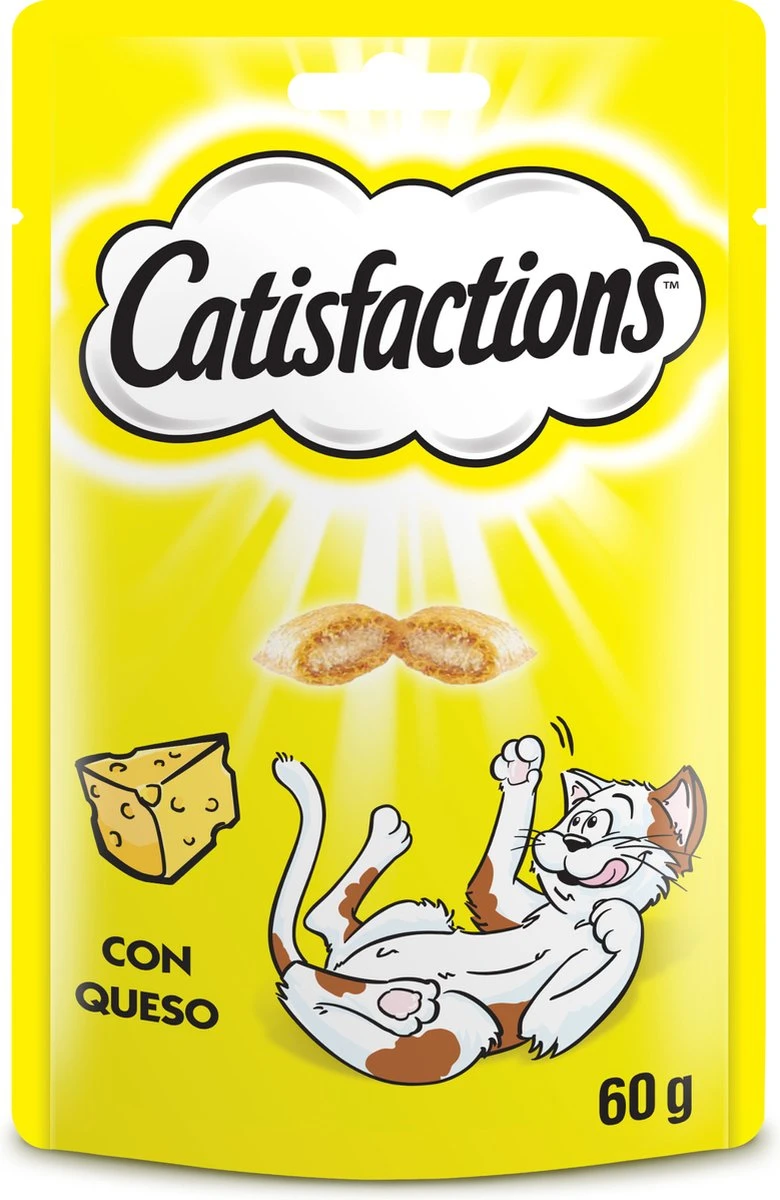 Catisfactions Kattensnoepjes - Kaas - Kattensnack - 60 G - 1 Zakje - Afbeelding 4
