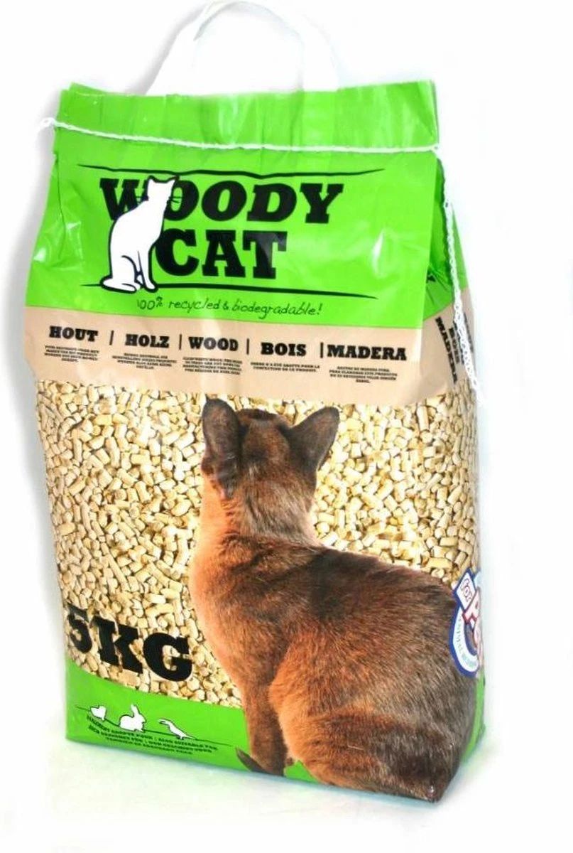 Woody Cat Houtkorrel 25 Liter - Afbeelding 2