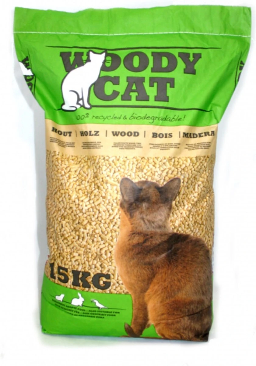 Woody Cat Houtkorrel 25 Liter - Afbeelding 3