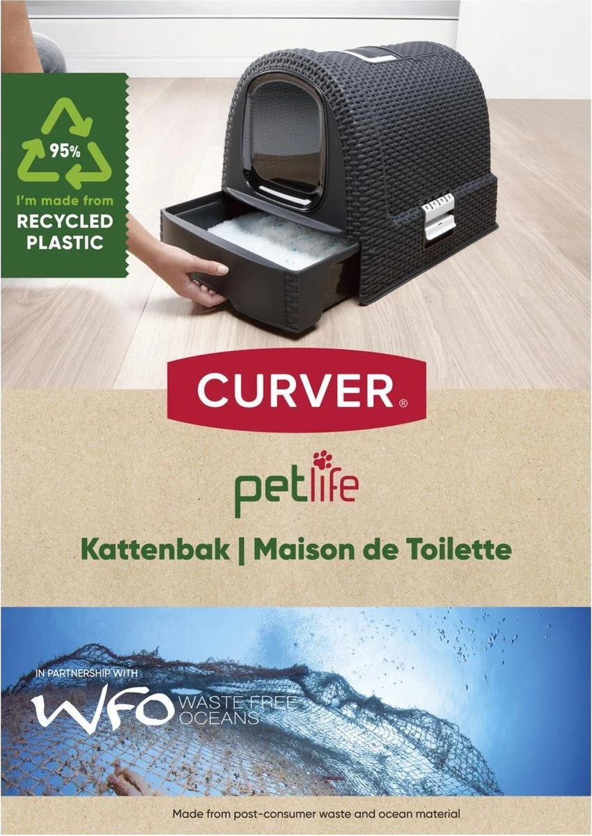 Curver Kattenbak - Antraciet - 51 X 38,5 X 39,5 Cm - Afbeelding 6