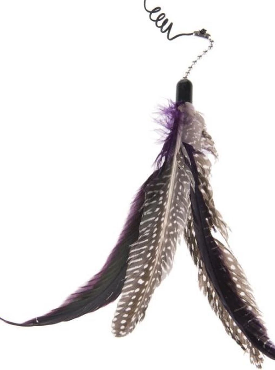 FUZLY - Kattenspeelgoed - Hengel Met Veer - +extra Veer - Kattenspeeltjes - Bewegend Kattenspeelgoed- Kattenspeeltjes Intelligentie - Kattenhengel - Kattenspeeltje Interactief - Afbeelding 3