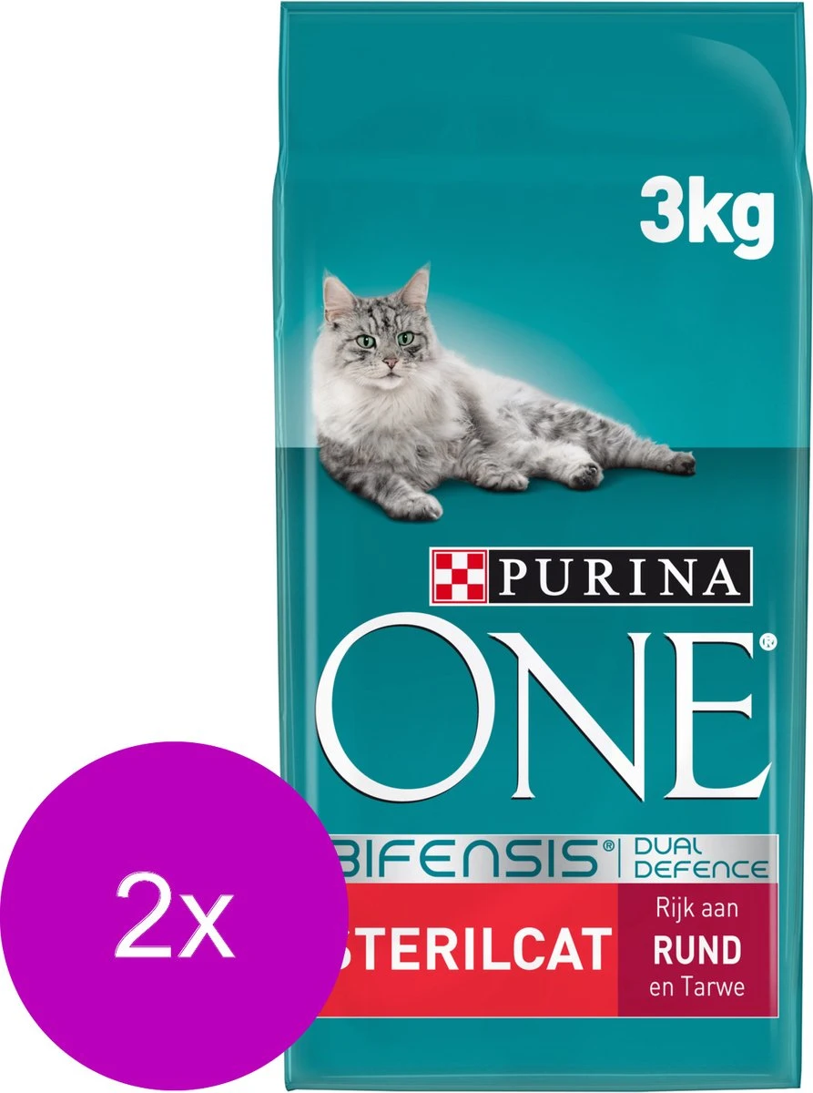 Purina One Sterilcat - Kattenvoer - 2 X Rund Granen 3 Kg - Afbeelding 3