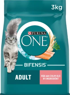 Purina ONE Adult - Kattenvoer Zalm & Volkoren Granen - 3kg
