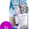 Happy Home Clumping Clean - Kattenbakvulling - 3 X 20 L