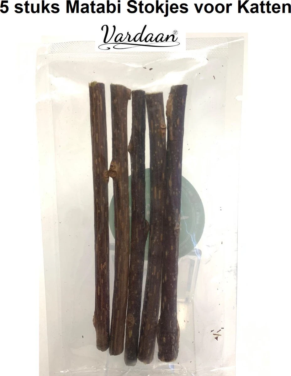 Matatabi Kauwstaafjes Voor Katten - 5x Matabi Stokjes - Kattenspeelgoed - 100% Natuurlijke Sticks - Plantaardig - Silver Vine Kauwstaven Voor Kittens - Kattenkruid Effect - Gebitsverzorging - 5 Stuks Vardaan Kauwstaven Voor Katten - XS - 11 Cm - Afbeelding 4