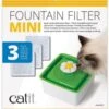 Catit Filters Drinkfontein Mini - Kanttendrinkbak - 15x12x2.5 Cm Wit 3 Stuks