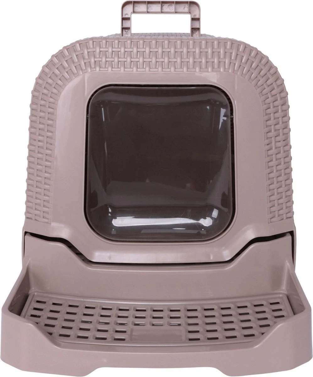 Adori Kattentoiltet Rattan Taupe - Kattenbakken - 69x42x41 Cm - Afbeelding 2